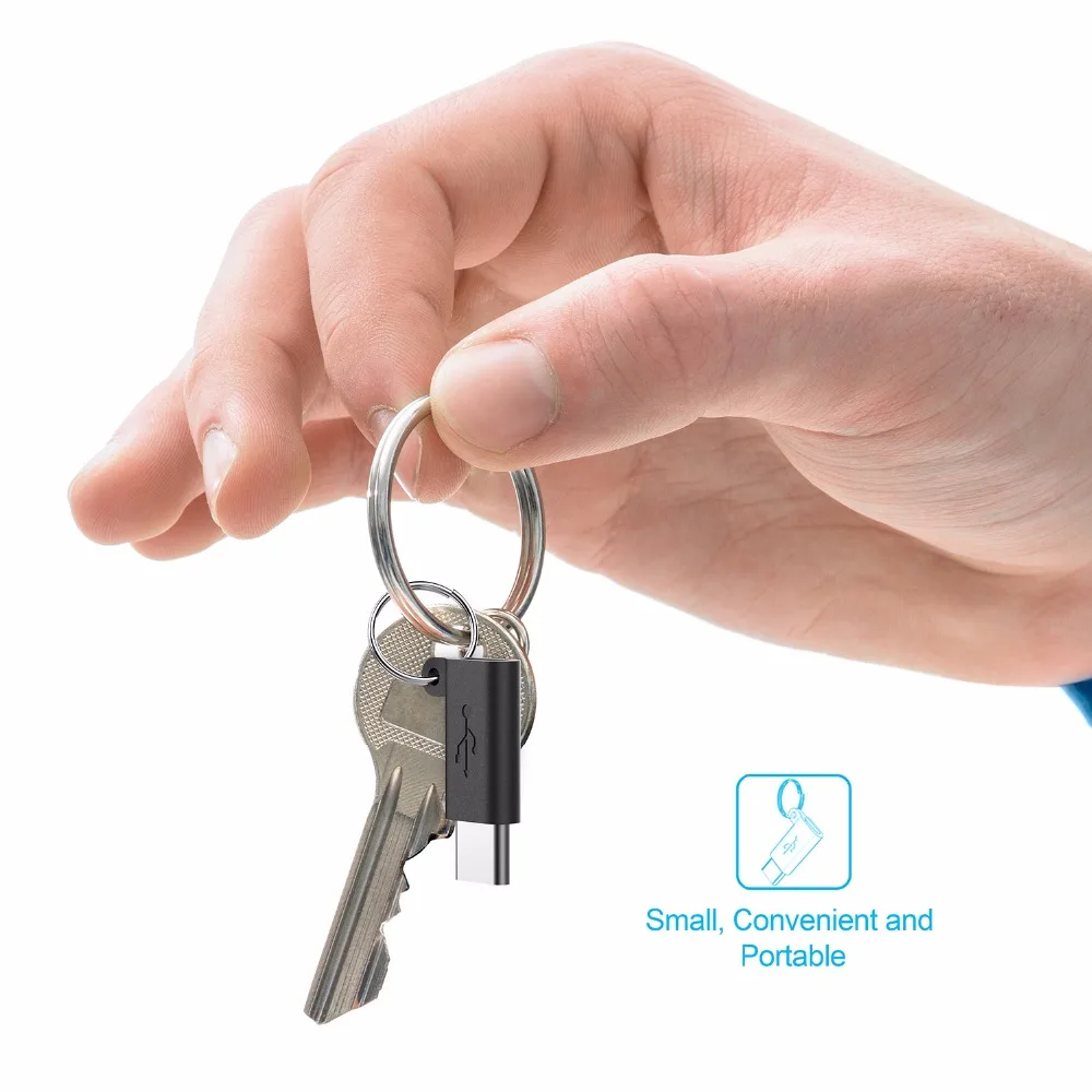 TechRise 2-pack USB Type C Male to Micro USB Female Adapters Type-C Converter Mobile Phone Cables For Macbook Nokia Nexus Xiaomi