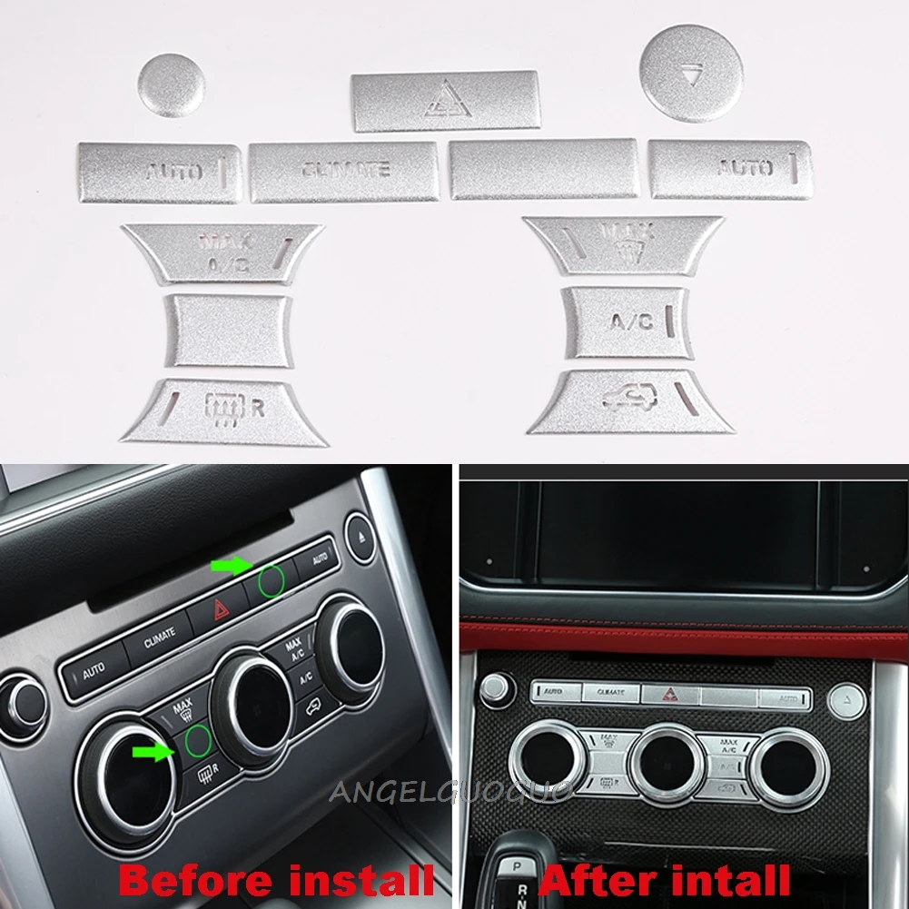 Центральный контроль громкости режим Кондиционер переменного тока кнопки защита отделка наклейка в виде полосы для Land Rover Range Rover Sport