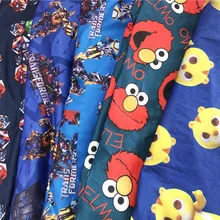 50*150 м Мини сила Мстители Улица Сезам робот хлопок Трикотажная Ткань для шитья жир лоскутное шитье diy текстильная ткань