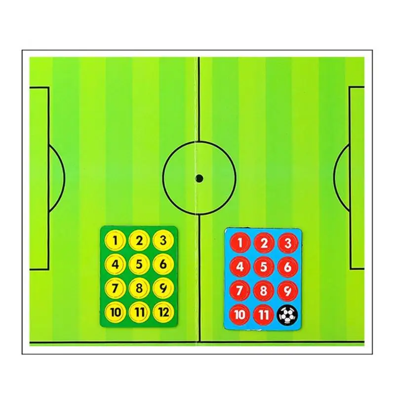 Магнитный кожаный футбольный мяч стратегии доска 2 раза футбольный тренер папки с зажимом