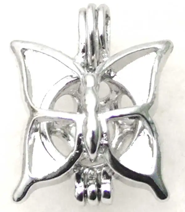 Qingmos Wish жемчужное ожерелье для женщин с 20 мм Рыбная клетка держатель любовь, жемчужный Модный кулон Подарочная коробка под ожерелье-3622 - Metal Color: Bee