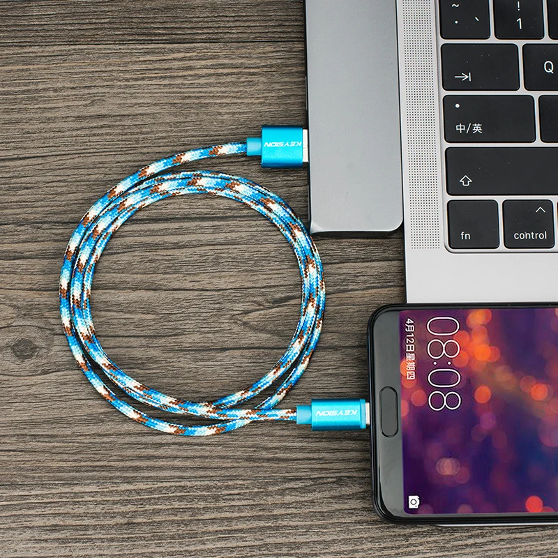 USB Type C кабель KEYSION для Samsung A50 A70 быстрая зарядка TypeC мобильный телефон зарядный