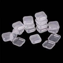 5 ピース/ロットポータブルミニクリアプラスチック小箱フックジュエリー耳栓容器鼻/耳クリップボックス(China)