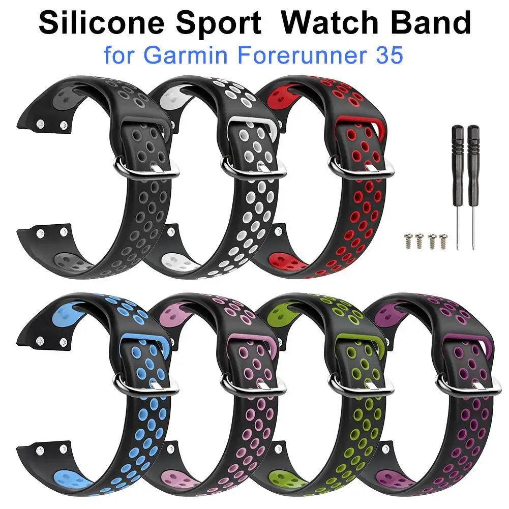 Быстросъемный силиконовый спортивный ремешок на запястье Quickfit часы ремешок для Garmin Forerunner 35 Smartwatch # BO