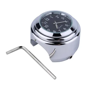 

HewolfWaterproof Exercise Bike Motorcycle Motorbike Handlebar Mount Round Dial Clock Equipments Accessory Handlebar Mount Clock