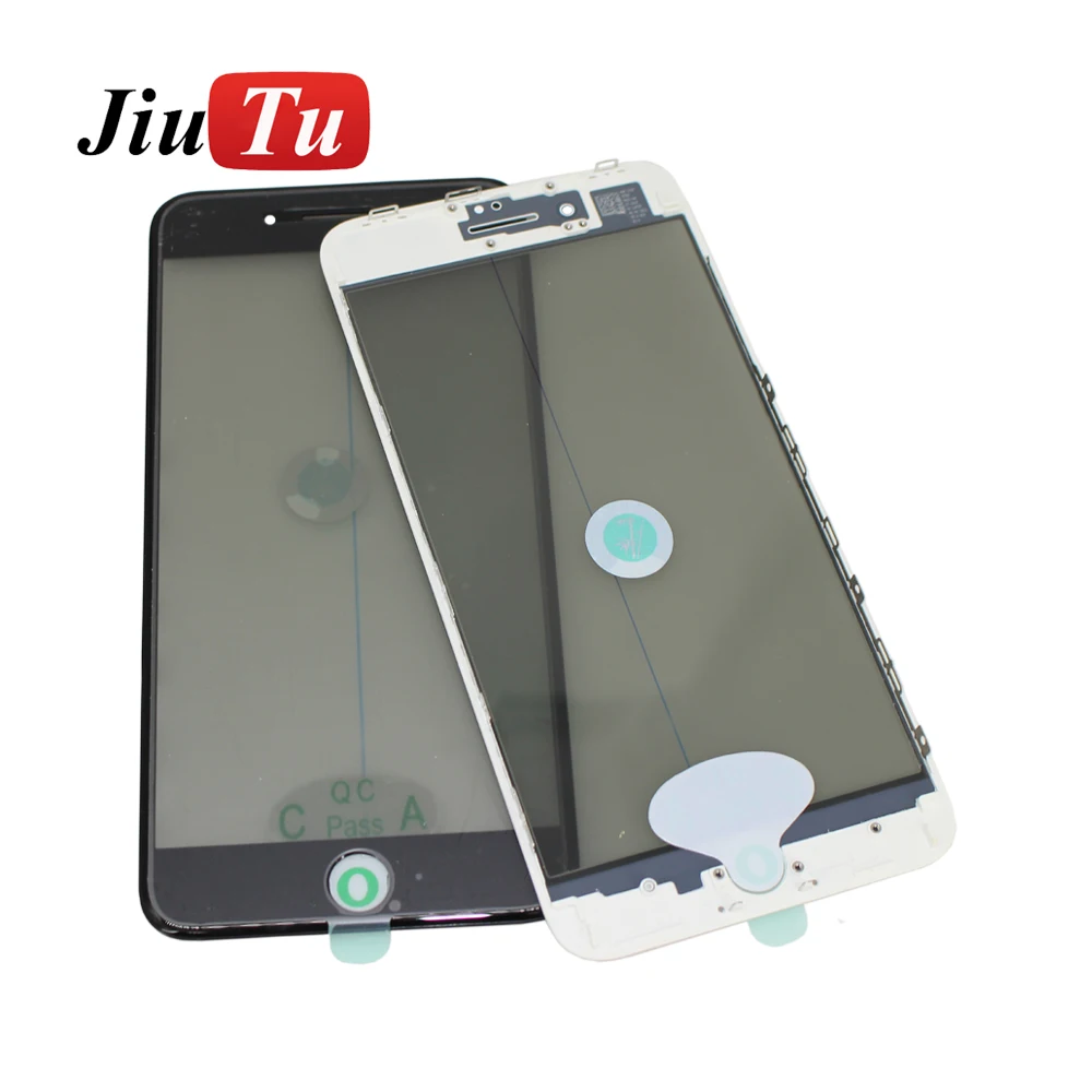 Cold Press OEM Outer Glass with Middle Frame Bezel+OCA+Polarizer For iPhone 8 8plus  Pre-Assembled Refurbishing Parts 10pcs (4)