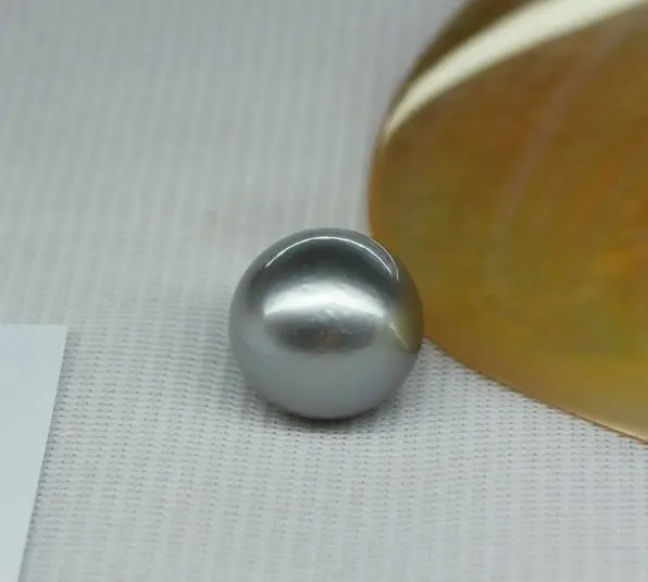 

FREE SHIPPING>>>@@ HUG 12MM SOUTH SEA GENUINE PERFECT ROUND SILVER GRAY GREEN LOOSE PEARL UNDRILLED