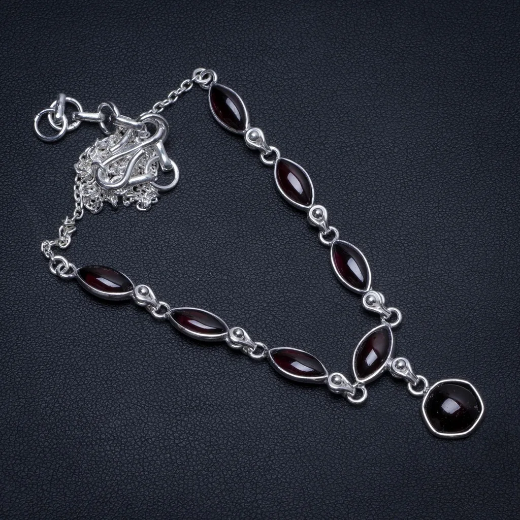 Natural Amethyst Handmade Boho 925 Sterling Silver Y-Shaped Necklace 17&quot S3490 | Украшения и аксессуары