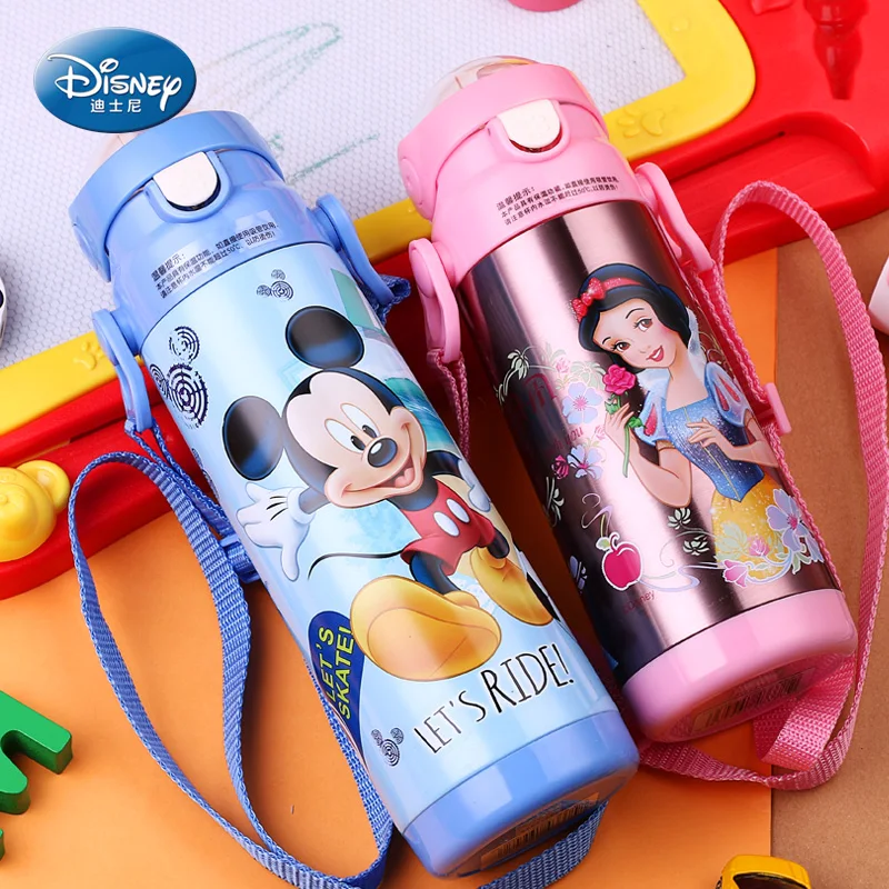 Disney Stainless Steel 500ml Thermal Cup Thermos Bottle With Straw