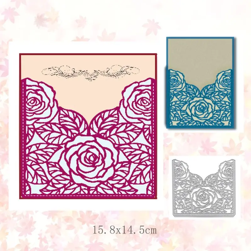 

Rose Flower Greeting Card Metal Cutting Dies Stencil DIY Scrapbooking Album Stamp Paper Card Embossing Crafts Decor