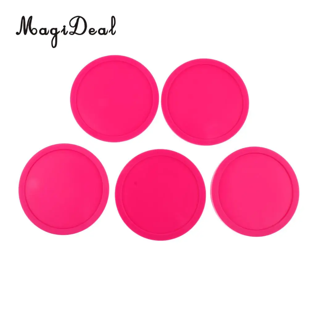 MagiDeal 5 Pieces 82mm Pink Air Hockey Replacement Pucks for Game Tables, Accessories