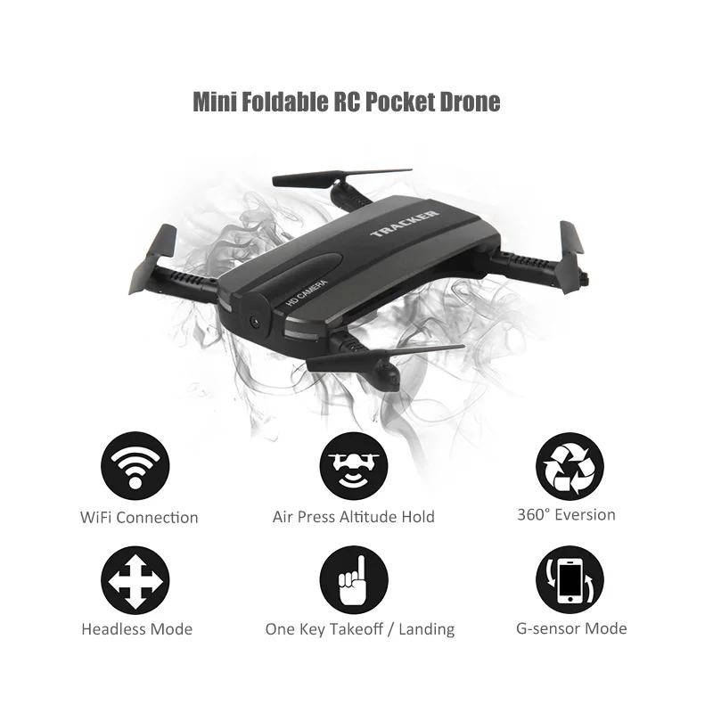 Selfie Drone Mini Foldable RC Pocket Drone Dron Camera WiFi APP Control G sensor Mode Drones
