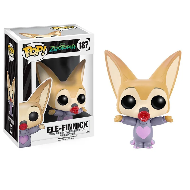 Funko pop Дисней фильм зверополис и Джуди, Ник, ELE-FINNICK, MR. BIG, флэш ПВХ Фигурки Модель игрушки для детей подарок на день рождения - Цвет: with box