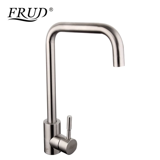 Cheap FRUD Hot Sale Stainless Steel Kitchen Faucets Mixer Drinking Water Faucet Sink Tap 360 Swivel Mixer Filter Taps torneira R40052