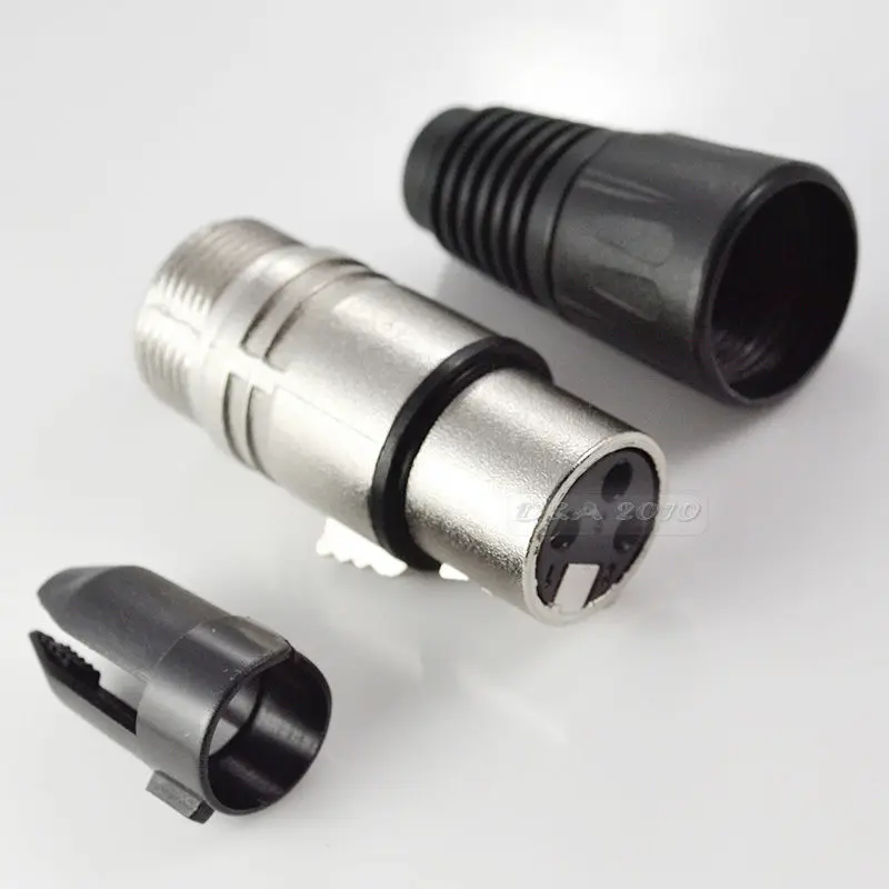 Высококачественный микрофон MIC Speaker AMP 3PIN 3P XLR female jack аудио кабель Разъем Металл |
