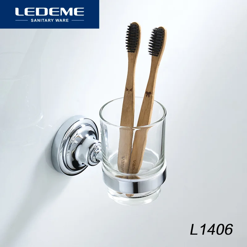 LEDEME Cup & Tumbler Holders Chrome Bathroom Accessories Wall Mounted