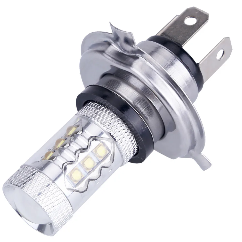

car led light h4 80w 6000k p43t led fog tail driving Light H4 hb2 9003 led Super Bright White 16 Led Car Fog Light Lens Lamp