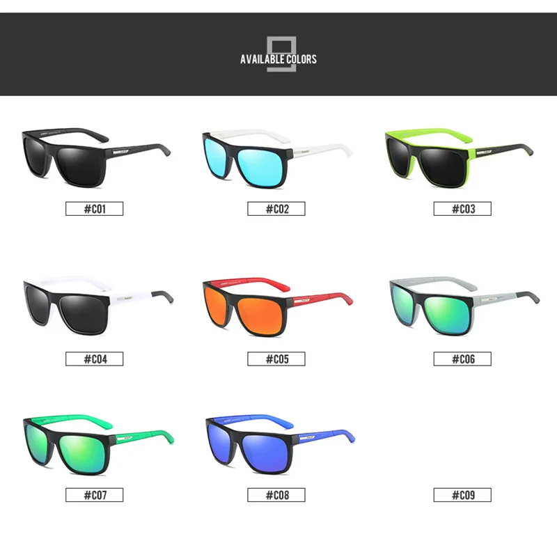 MYT_0161 DUBERY фирменный дизайн поляризованные солнцезащитные hd-очки мужские водительские очки мужские солнцезащитные очки для мужчин Летние зеркальные квадратные очки UV40