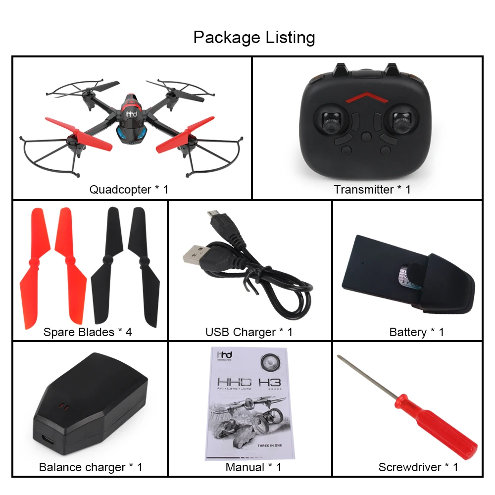 Tanque de Salto 6-axis com Wifi Eboyu Faça Você Mesmo rc Drone 2.4g Fpv 0.3mp Câmera Transformador Quadcopter Stunter h3 10 Cheap Helicópteros rc