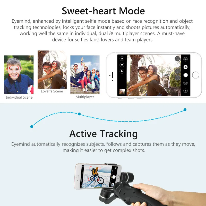 Beyondsky Eyemind смартфон ручной карданный 3-осевой Стабилизатор-осевой стабилизатор для iPhone 8 X samsung экшн Камера VS Zhiyun Smooth 4 Q OSMO 2