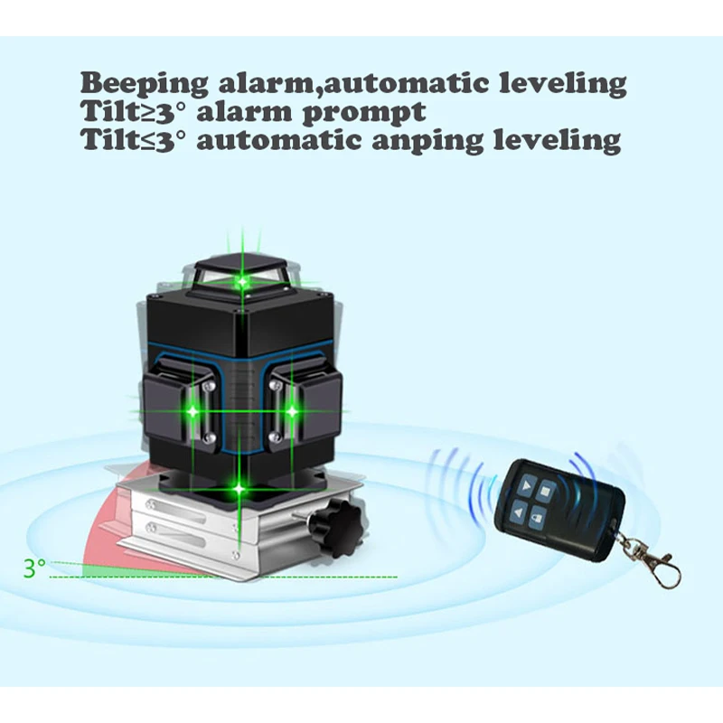 XEAST XE-16L 16 линий зеленая линия 4D самонивелирующийся 360 горизонтальный и вертикальный супер мощный лазерный уровень зеленый луч лазерный уровень