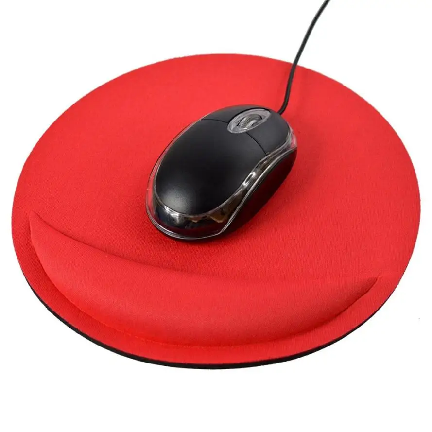 Anti-Slip Rubber Mouse Mat Pad w//Rest Wrist Cloth Comfort Support for Laptop PC