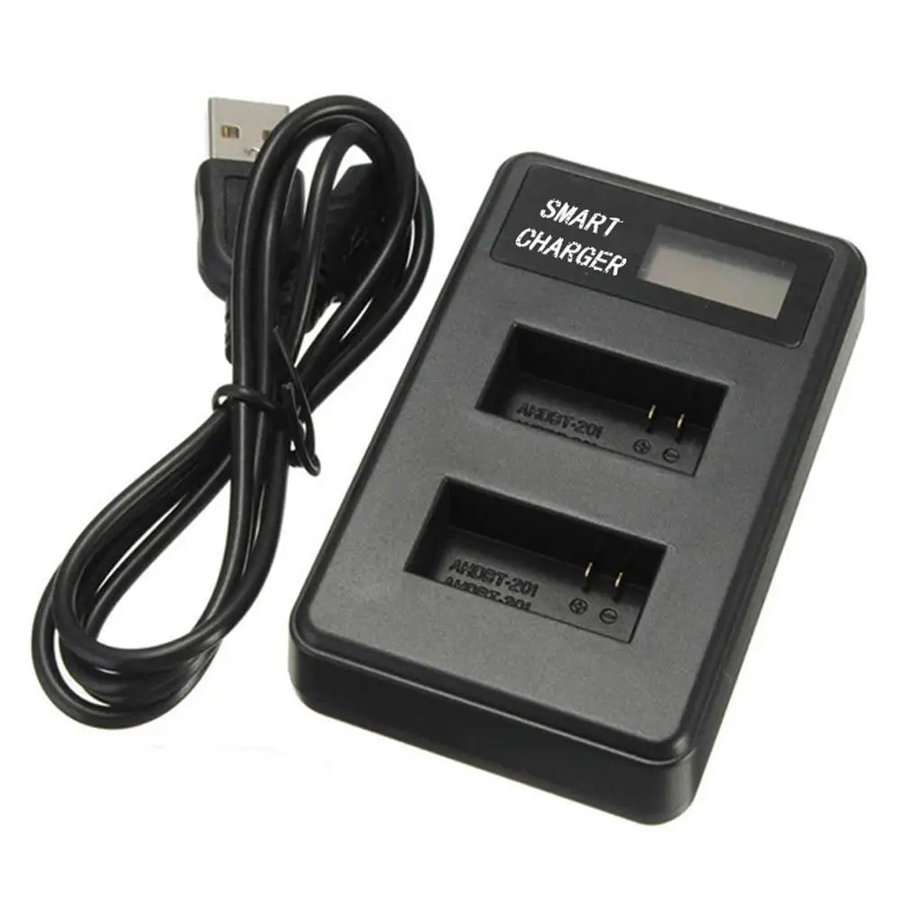 

Portable LCD Dual Battery Charger for GoPro Hero 3 3+ AHDBT-201 AHDBT-301 Camera