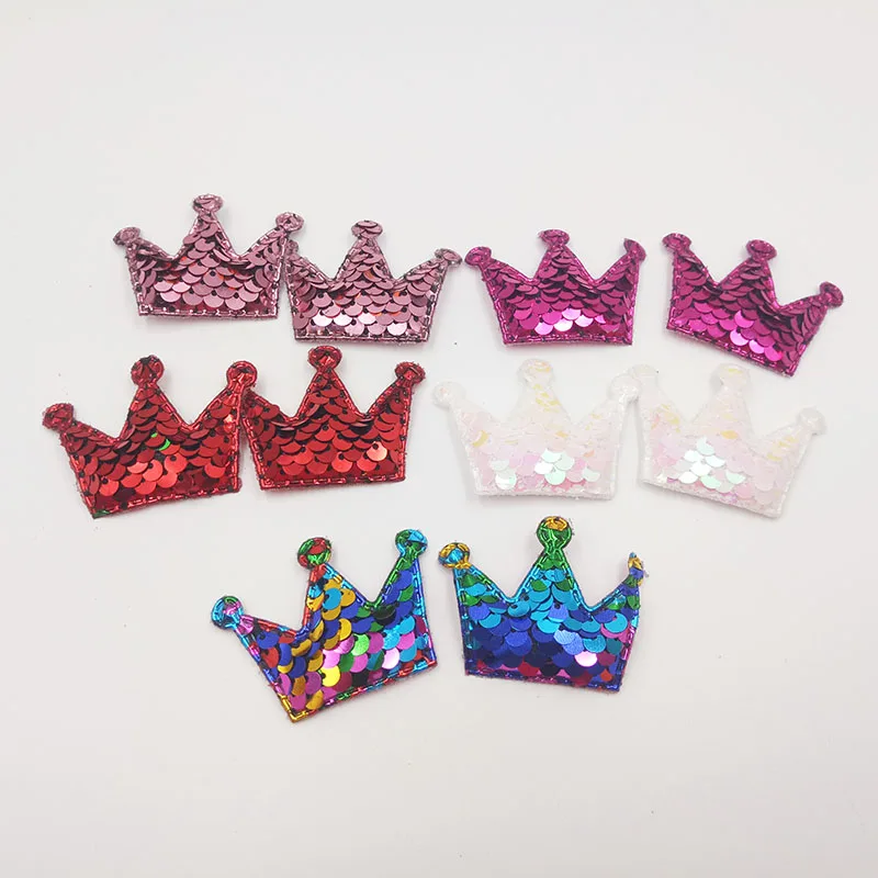 

30pcs 5X4CM Glitter Paillette Butterfly Padded Patches Appliques For Clothes Sewing Supplies DIY Hair Bow Decoration