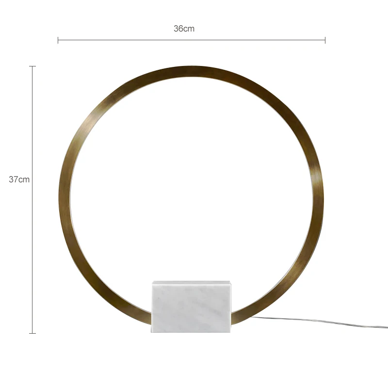 Современный Мраморный креативный круглый Настольный светильник для гостиной, спальни, кабинета, модели, настольная лампа - Цвет абажура: gold