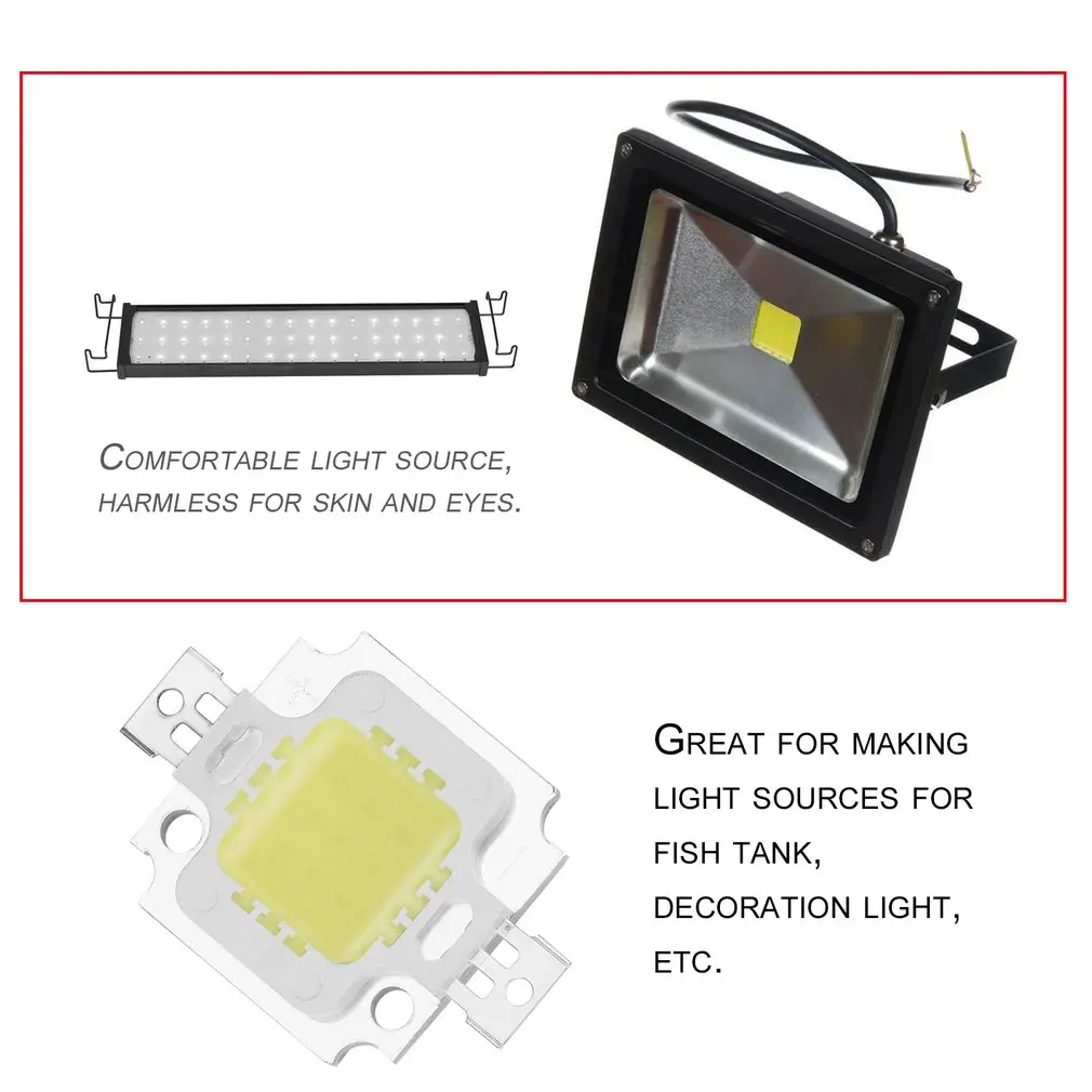 Высокая мощность чистый белый COB SMD Led бусины Чип Прожектор Светильник шарик 10 Вт WXV