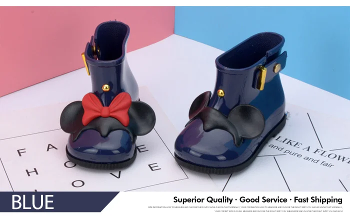 Waterproof Child Rubber Boots Jelly Soft Mouse Ears Infant Shoe Girl Rain Boots Baby Kids Rainboots Girls Children Rain Shoes 546 (5)