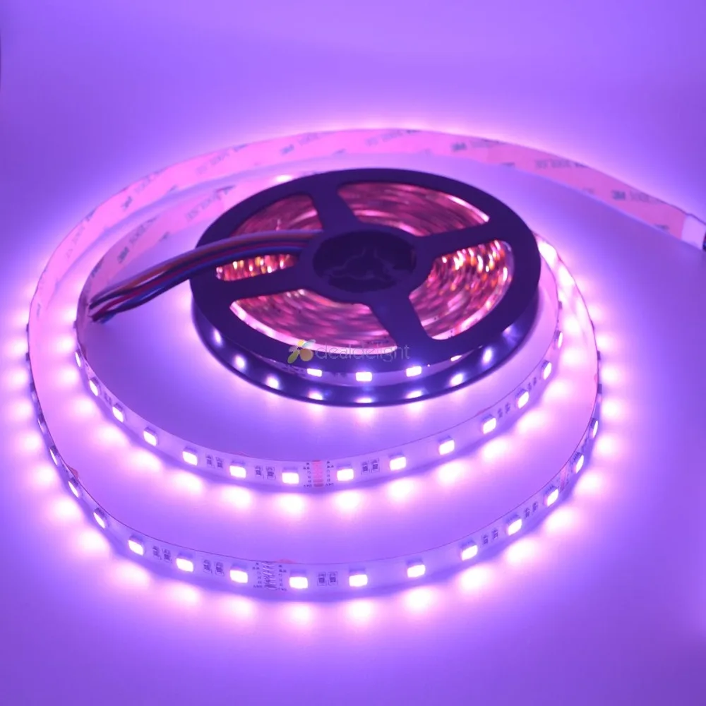 Светодиодная лента 5 в 1 RGB + CCT 5050 60 светодиодов/метр 12 В 24 CW WW гибкая м/лот|flexible strip|rgb