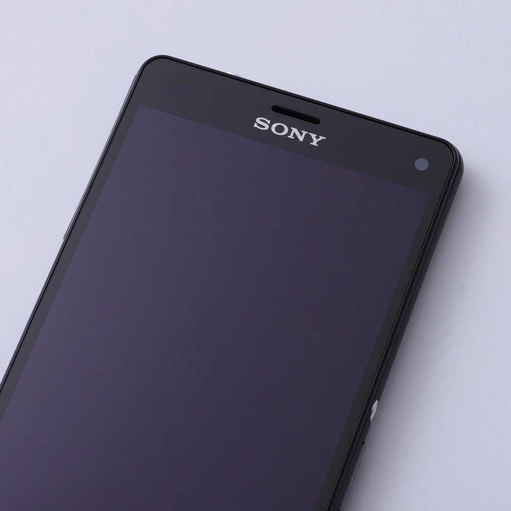 Дешево Сенсорный экран для sony Xperia Z3 compact D5803 D5833 ЖК дисплей дигитайзер сенсор стеклянная панель Xperia Z3 mini в сборе с рамкой