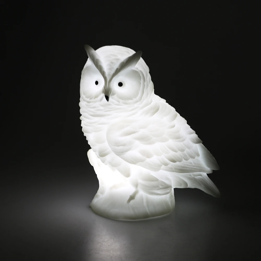 

ZINUO High Quality LED Night Lights DC5V Owl Night Lamp Desk Table Lamp LR44 Battery Powered Animal Night Light Bedside Lamp #