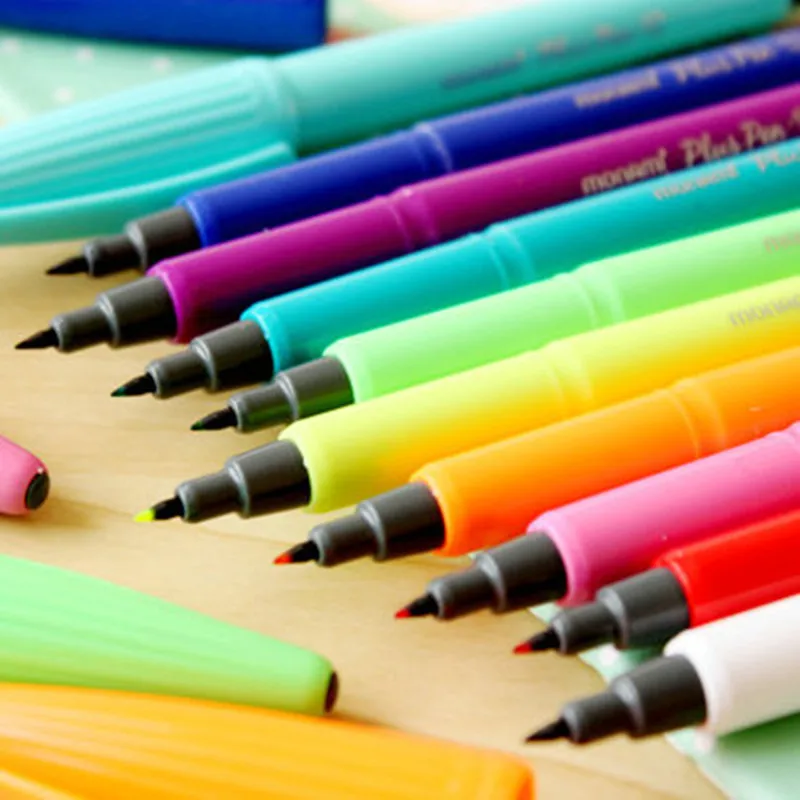 13 Colors Gel Pens water based fiber nib pen boligrafos kawaii penin