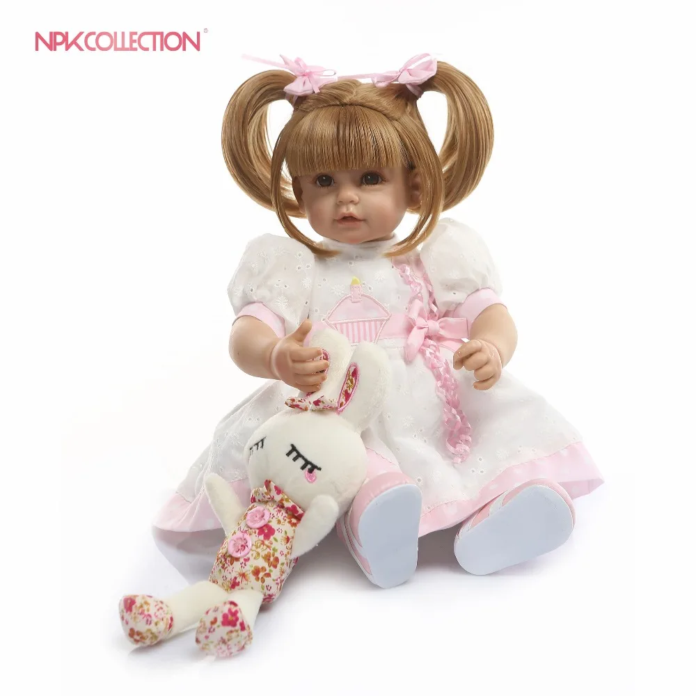 NPKCOLLECTION 50 см силиконовые куклы новорожденные игрушки виниловые принцессы малыши