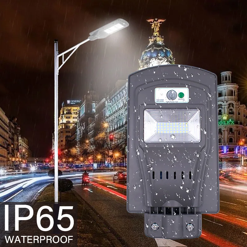 

20W/40W LED Solar Powered Outdoor Wall Street Light PIR Motion Sensor Lamp