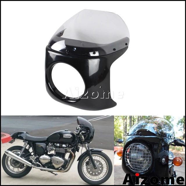 Universal Motorcycle 7" Cafe Racer Headlight Fairing Windshield
