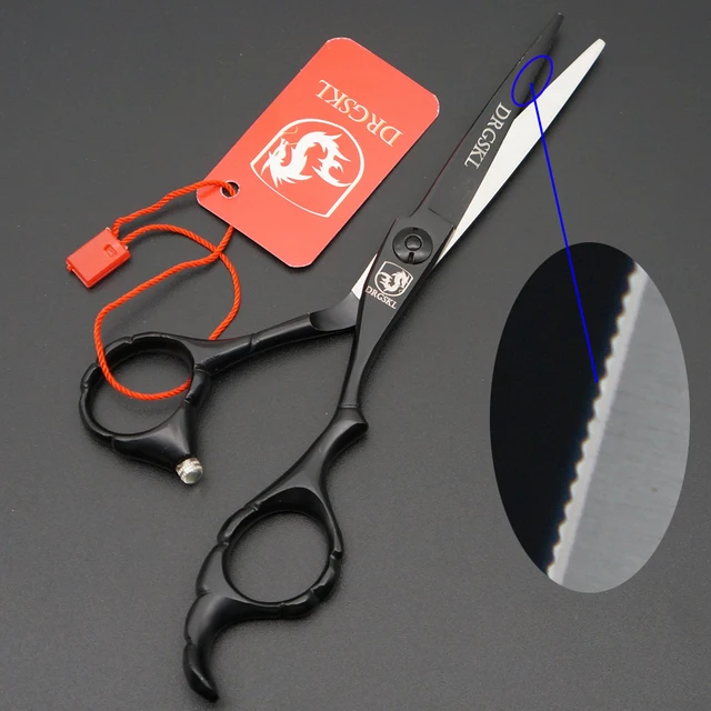 Drgskl Professional Hair Cutting Scissors Zigzag Blade 5 Inch Drgskl Professional Hair Cutting Scissors Zigzag Blade 5 Inch Serrated Shears Hairdressing Custom