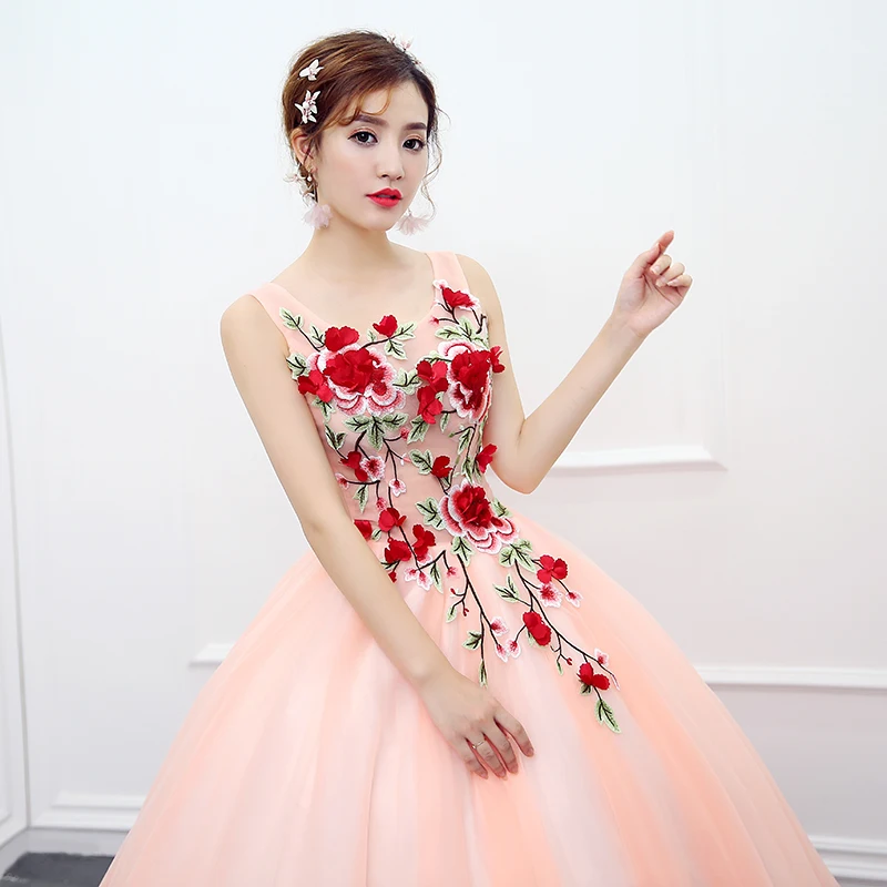Ruthshen Vestido De Festa Sweet 16 платья для выпускного вечера дешевые с цветочной аппликацией