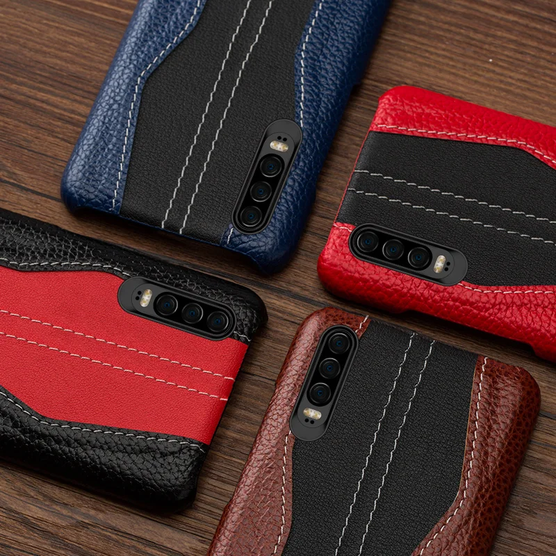 Из натуральной кожи чехол для телефона huawei p20 p30 противоударные крышки pro coque