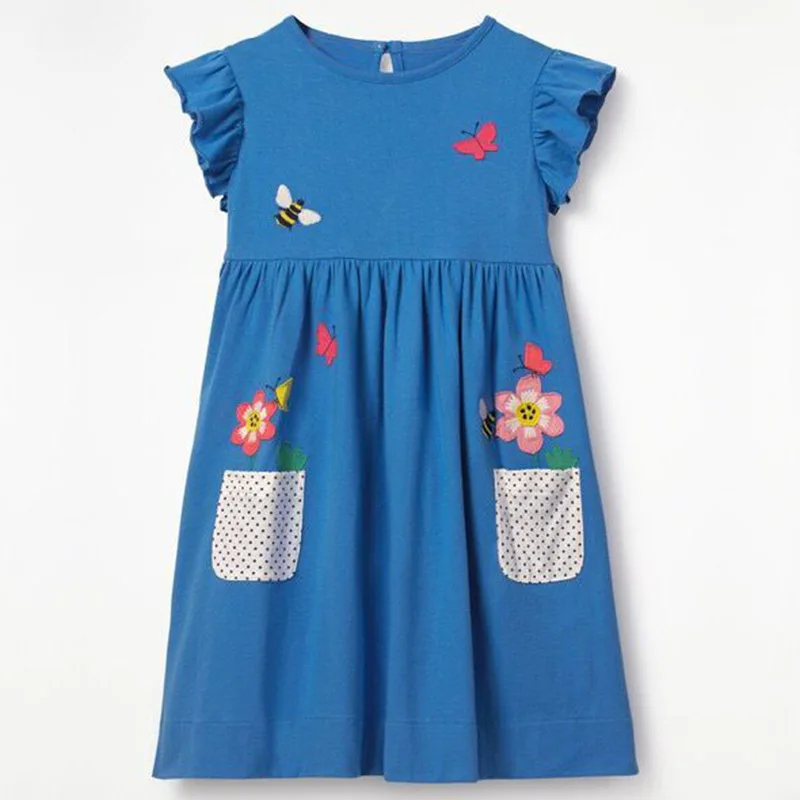Dxton/детская одежда платье для девочек с пайетками Летнее Детское платье принцессы с единорогом г. Сарафан для девочек с героями мультфильмов От 3 до 8 лет SMK777 Mix