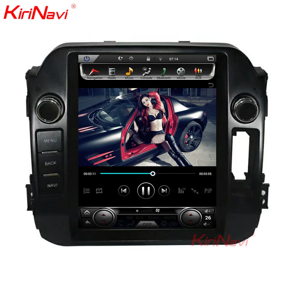 Top KiriNavi Vertical Screen Tesla Style 10.4 Inch Android 7.1 Car GPS Navigation DVD Player For Kia Sportage Car Radio 2010-2015 2