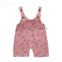 Комбинезон для маленьких мальчиков и девочек, детский комбинезон, весенне-летний комбинезон для малышей, хлопковые детские штаны с рисунками, костюм для тела