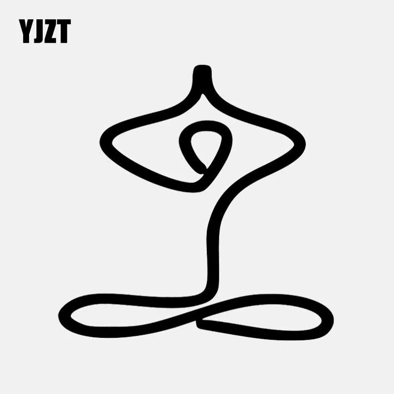 

YJZT 12.7CM*12.7CM Vinyl Decal Buddhist Car Sticker Black/Silver C3-1504