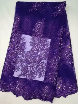 

African Lace Fabric 2018 High Quality Gold Lace Pink French Tulle Lace Embroidery Lace White African Dresses For Women