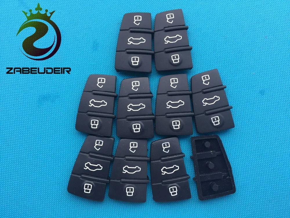 20pcs/lot Of Car Remote Key Fob 3 Buttons Rubber Pad Replacement For