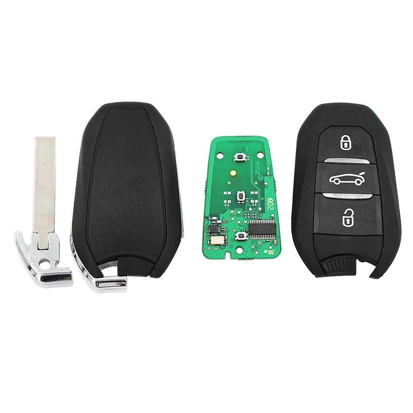 Keyless-Go 3 кнопки DS умный дистанционный ключ 433 МГц 46 чип для peugeot 208 308 508 3008 5008 для Citroen C4 с HU83 Аварийный ключ