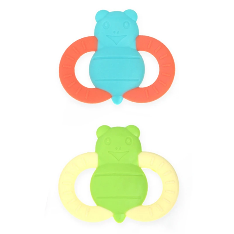 Food Grade Silicone Baby Teether Two color Bee Silicone Teether Baby Safe Infant Chewable