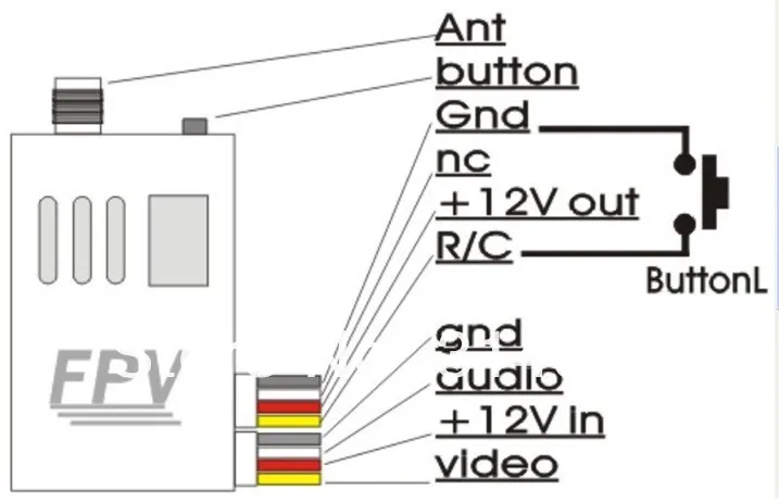 FPV 2,4G 1000mW 12CH профессиональный беспроводной AV Передатчик Видео Аудио передатчик приемник 2,4 ГГц 1 Вт система дальнего радиуса действия 1-2 км